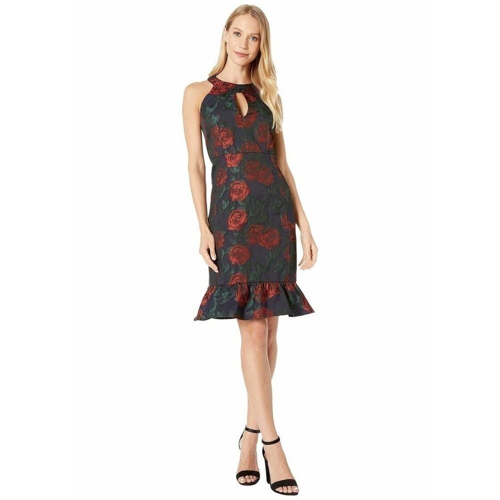 Nanette Lepore Rose Jacquard Halter Dress 8